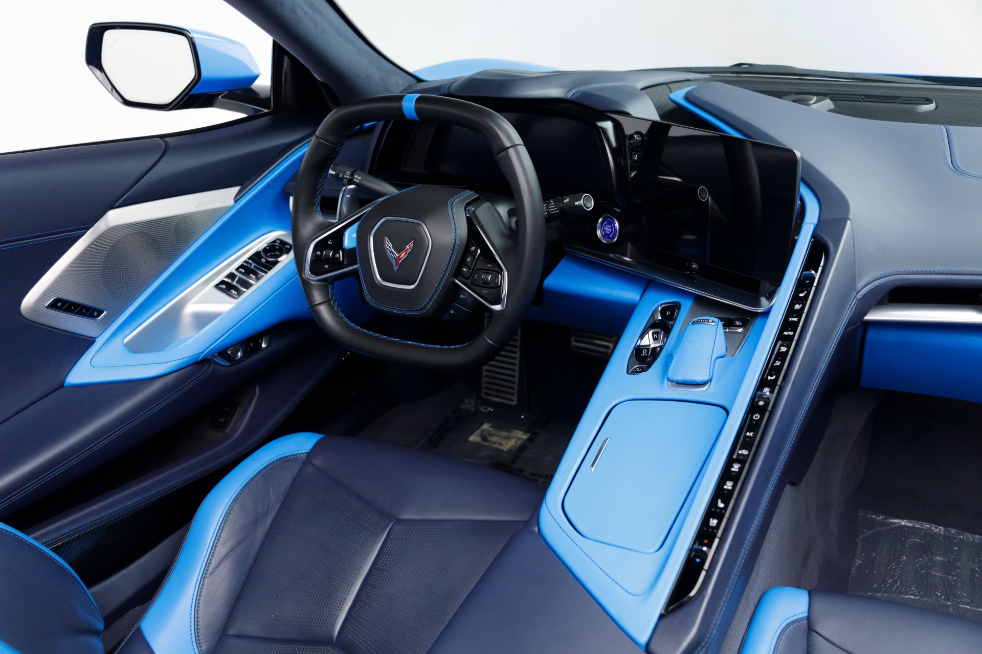 2022 corvette blue interior