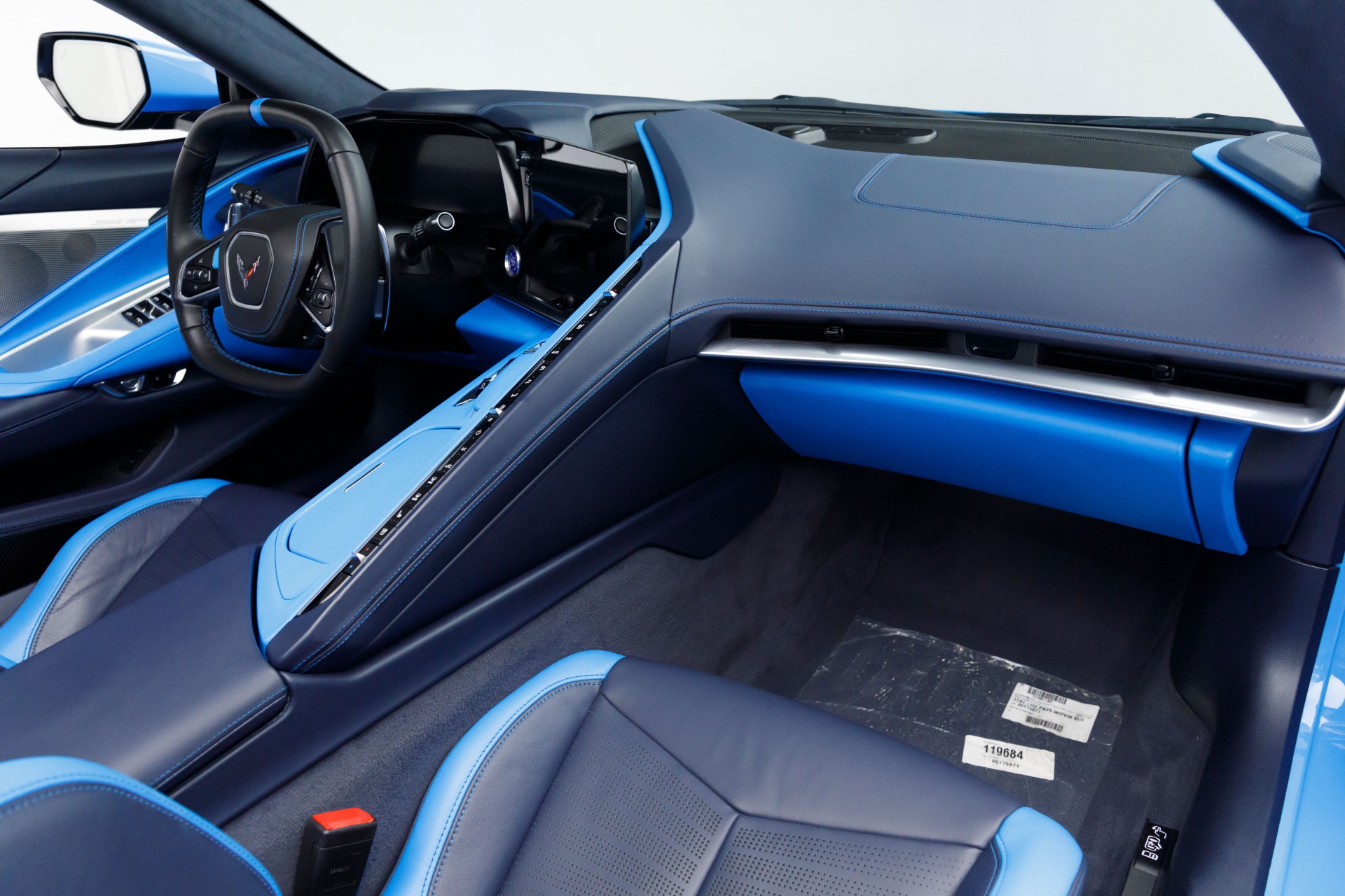 2022 corvette blue interior